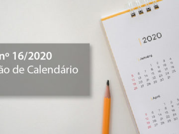 Circular nº 16/2020 – Retificação do Calendário Escolar 2020