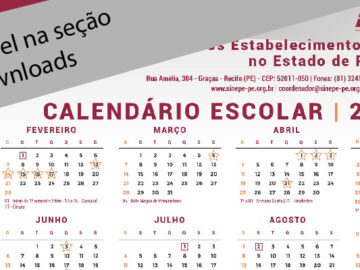 Calendário escolar 2021 já disponível